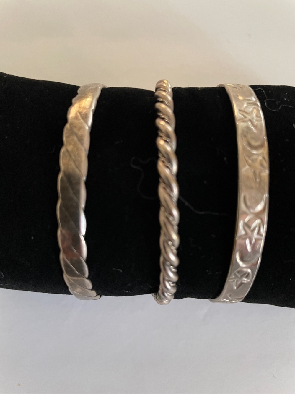 SET VTG: Sterling Silver Navajo Bangle Bracelets 3 each